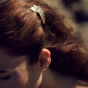 nadja carlotti - barrette cheveux à clip motif plumes