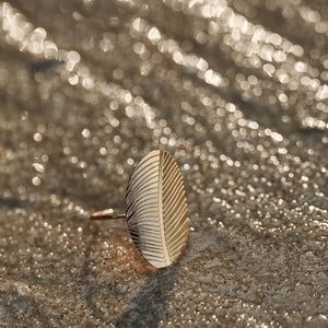 bague feuille plaqué or - nadja carlotti